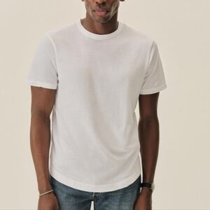 1075. Buck Mason Slub Curved Hem Tee | Color: White